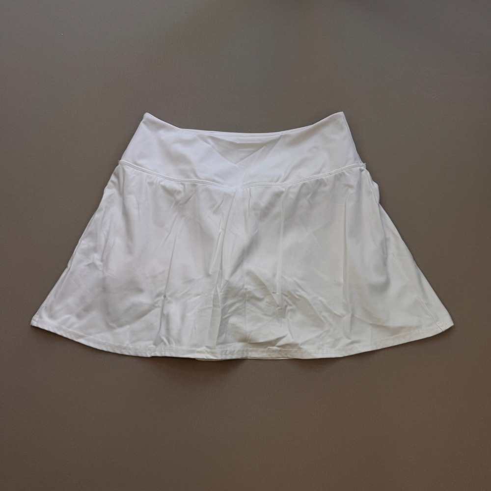 All in Motion White Athletic Skort Medium Tennis Golf Running Skirt with Shorts